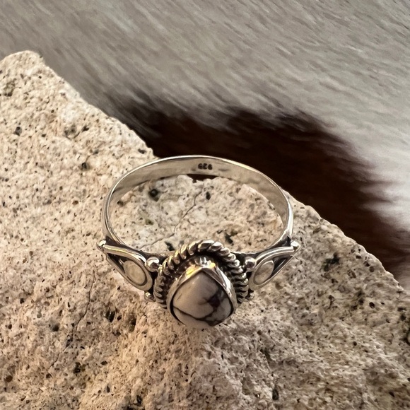 ❤️ Wild Horse Jasper Magnesite Navajo Style Southwestern 925 Ring Sz 6.75 - Picture 3 of 12